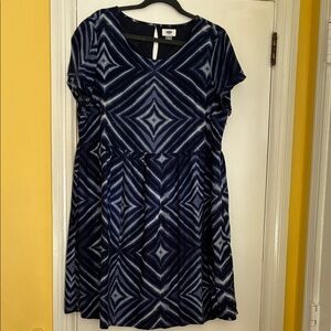 Old Navy blue and white pint dress